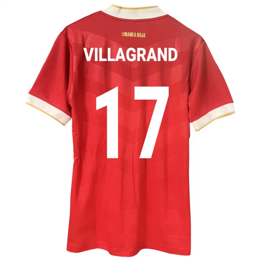 Danxen Kinderen Panama Gabriela Villagrand #17 Rood Thuisshirt Thuistenue 24-26 T-Shirt