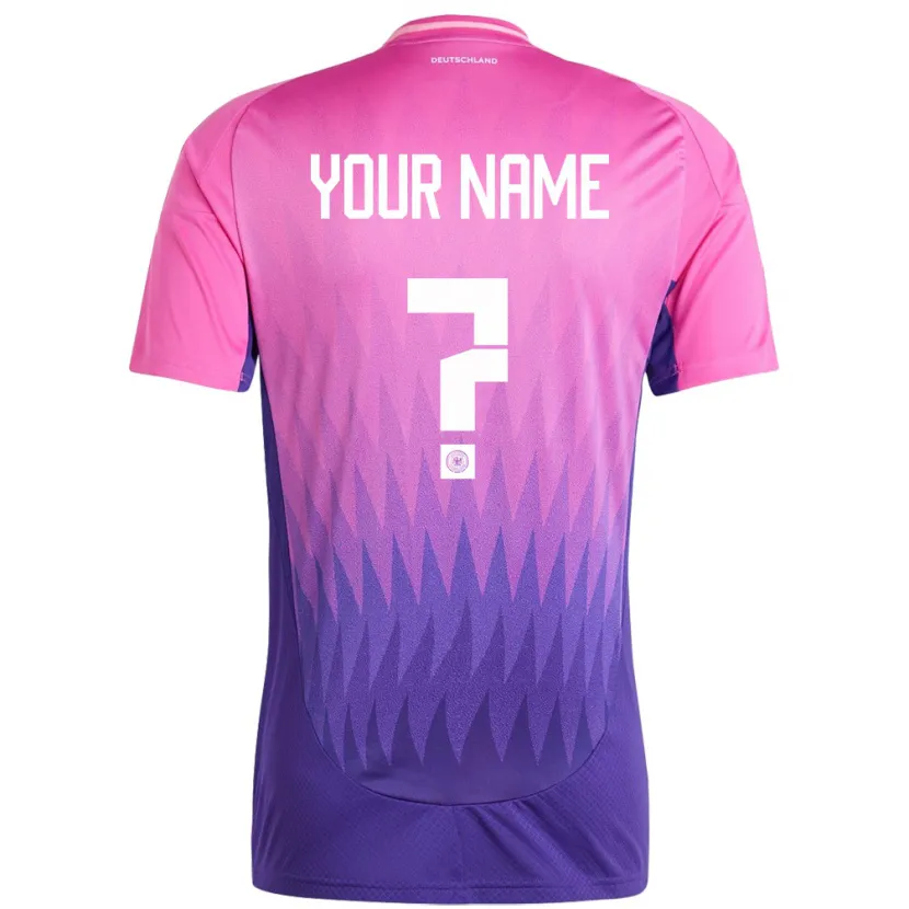 Danxen Kinderen Duitsland Uw Naam #0 Roze Paars Uitshirt Uittenue 24-26 T-Shirt
