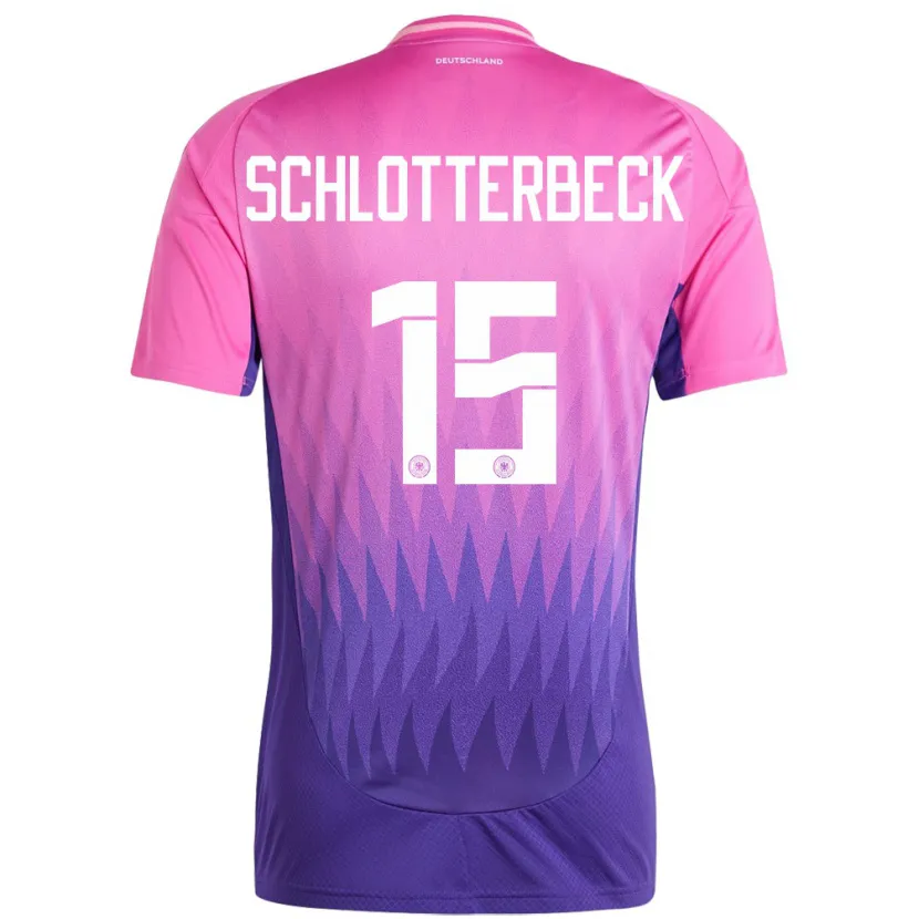 Danxen Kinderen Duitsland Nico Schlotterbeck #15 Roze Paars Uitshirt Uittenue 24-26 T-Shirt