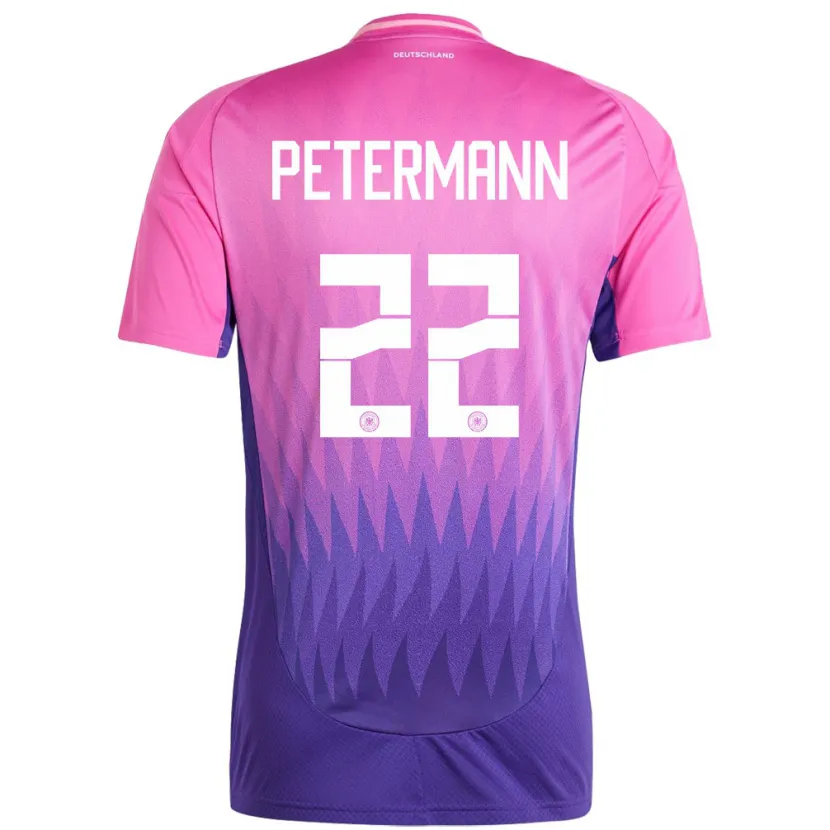 Danxen Kinderen Duitsland Lena Petermann #22 Roze Paars Uitshirt Uittenue 24-26 T-Shirt