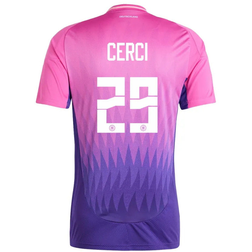 Danxen Kinderen Duitsland Selina Cerci #29 Roze Paars Uitshirt Uittenue 24-26 T-Shirt