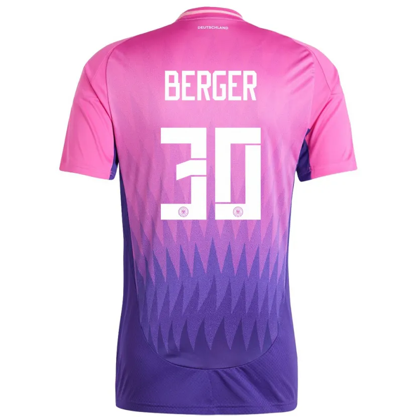 Danxen Kinderen Duitsland Ann Katrin Berger #30 Roze Paars Uitshirt Uittenue 24-26 T-Shirt