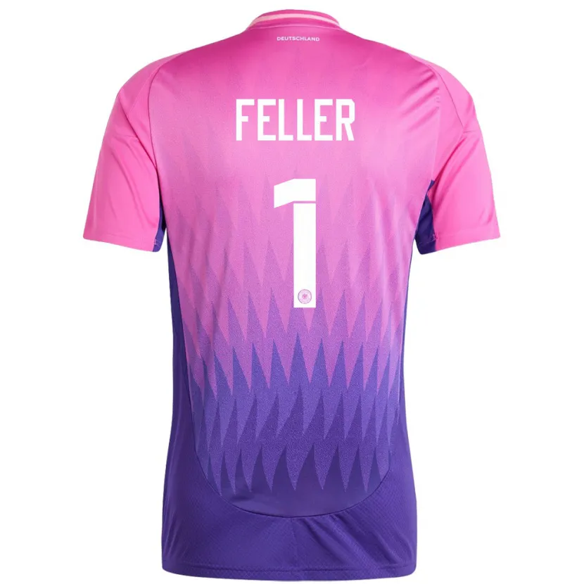 Danxen Kinderen Duitsland Frank Feller #1 Roze Paars Uitshirt Uittenue 24-26 T-Shirt