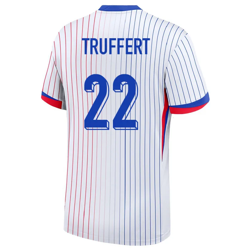 Danxen Kinderen Frankrijk Adrien Truffert #22 Wit Uitshirt Uittenue 24-26 T-Shirt