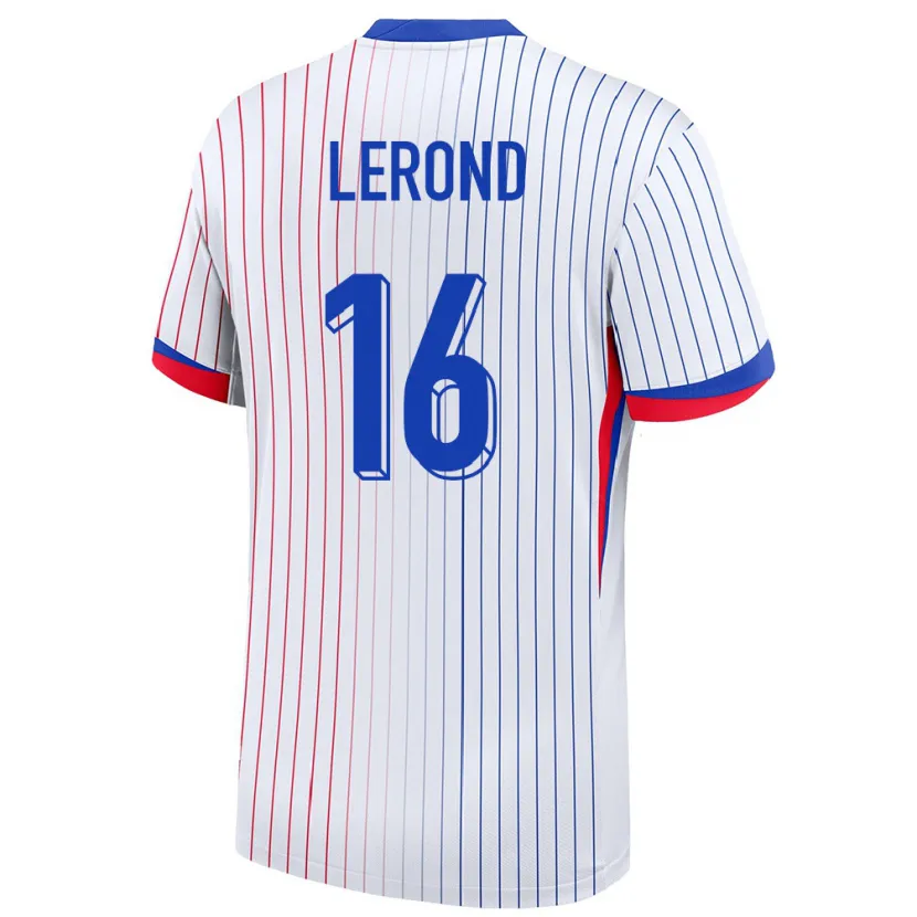 Danxen Kinderen Frankrijk Justine Lerond #16 Wit Uitshirt Uittenue 24-26 T-Shirt