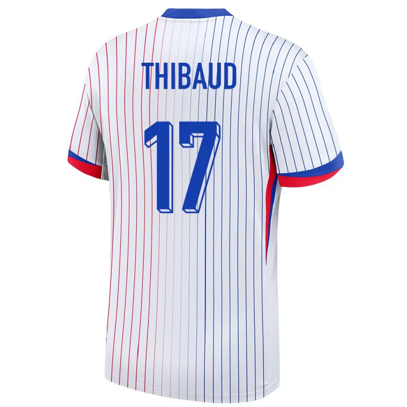 Danxen Kinderen Frankrijk Julie Thibaud #17 Wit Uitshirt Uittenue 24-26 T-Shirt