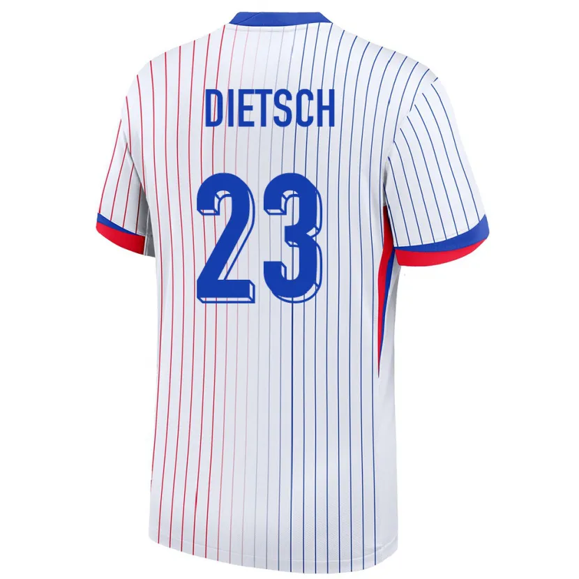 Danxen Kinderen Frankrijk Guillaume Dietsch #23 Wit Uitshirt Uittenue 24-26 T-Shirt