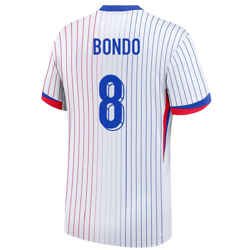 Danxen Kinderen Frankrijk Warren Bondo #8 Wit Uitshirt Uittenue 24-26 T-Shirt
