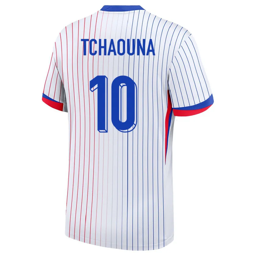 Danxen Kinderen Frankrijk Loum Tchaouna #10 Wit Uitshirt Uittenue 24-26 T-Shirt
