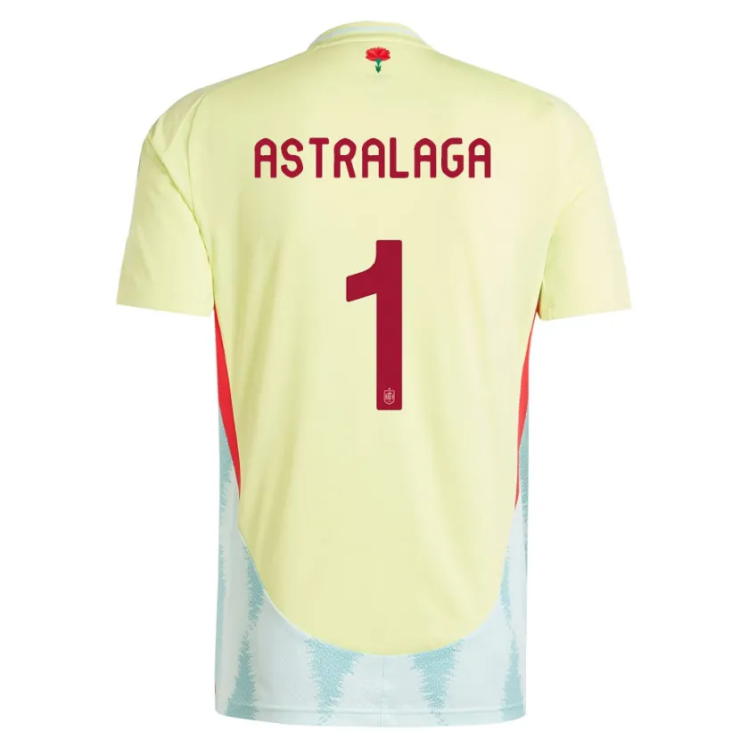 Danxen Kinderen Spanje Ander Astralaga #1 Geel Uitshirt Uittenue 24-26 T-Shirt