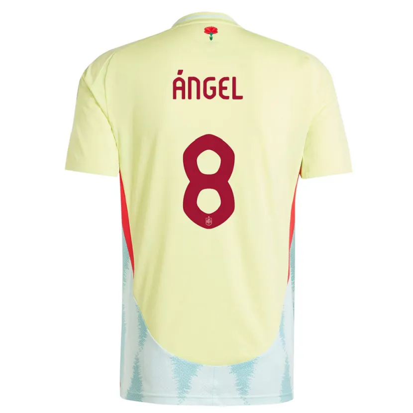 Danxen Kinderen Spanje Manuel Angel #8 Geel Uitshirt Uittenue 24-26 T-Shirt