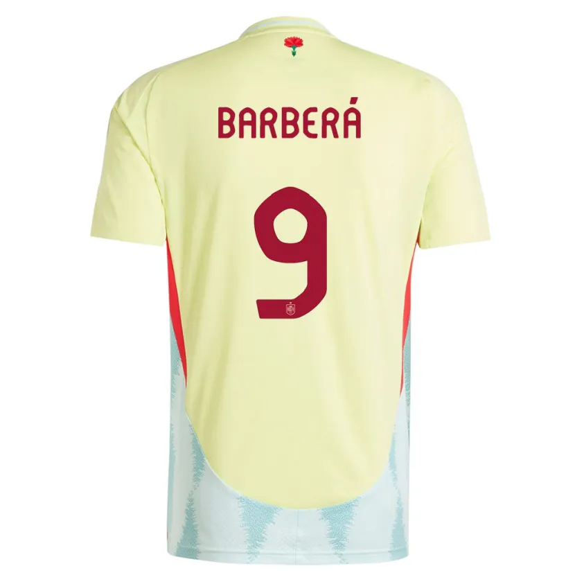 Danxen Kinderen Spanje Victor Barbera #9 Geel Uitshirt Uittenue 24-26 T-Shirt