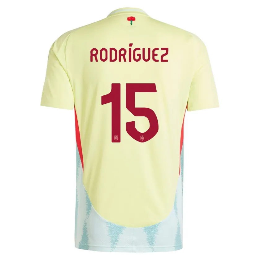 Danxen Kinderen Spanje Dani Rodriguez #15 Geel Uitshirt Uittenue 24-26 T-Shirt