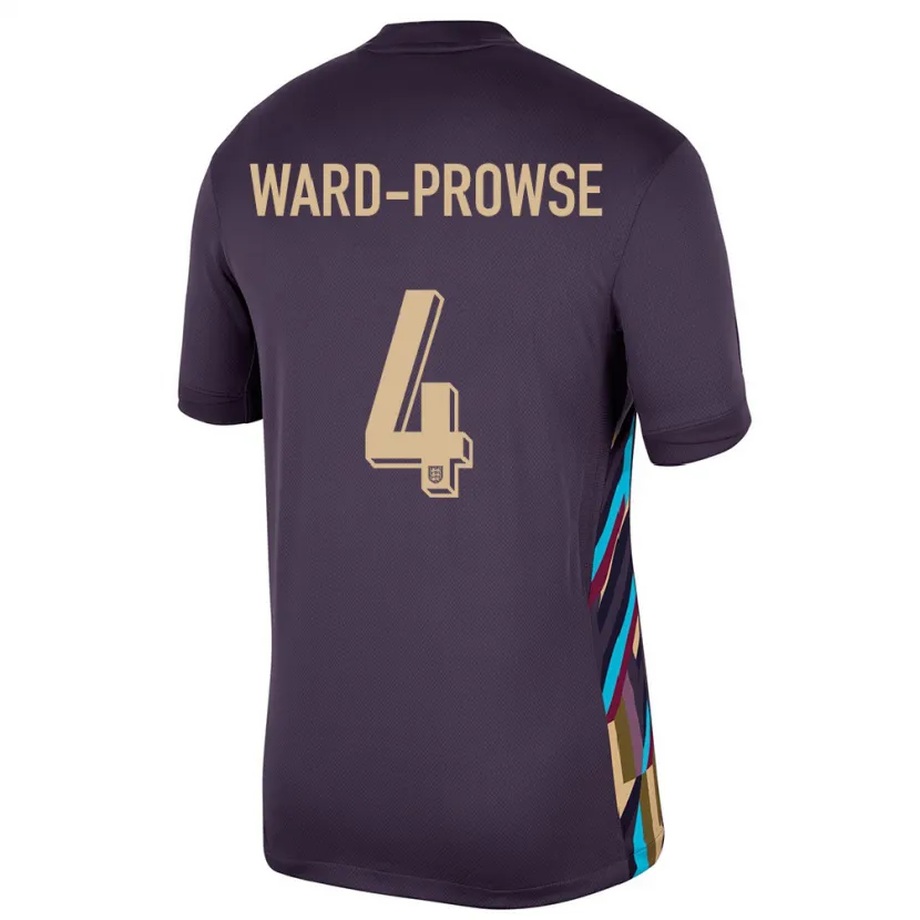 Danxen Kinderen Engeland James Ward-Prowse #4 Donkere Rozijn Uitshirt Uittenue 24-26 T-Shirt