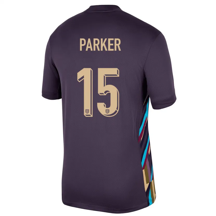 Danxen Kinderen Engeland Lucy Parker #15 Donkere Rozijn Uitshirt Uittenue 24-26 T-Shirt