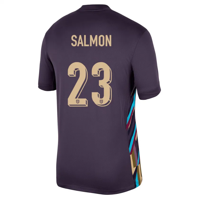 Danxen Kinderen Engeland Ebony Salmon #23 Donkere Rozijn Uitshirt Uittenue 24-26 T-Shirt