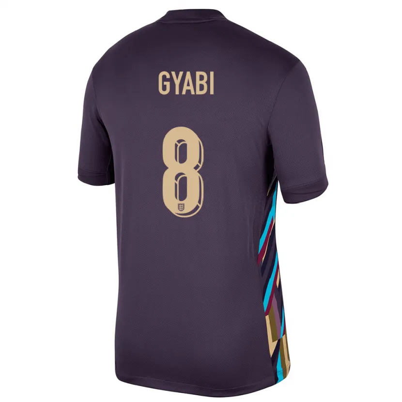 Danxen Kinderen Engeland Darko Gyabi #8 Donkere Rozijn Uitshirt Uittenue 24-26 T-Shirt