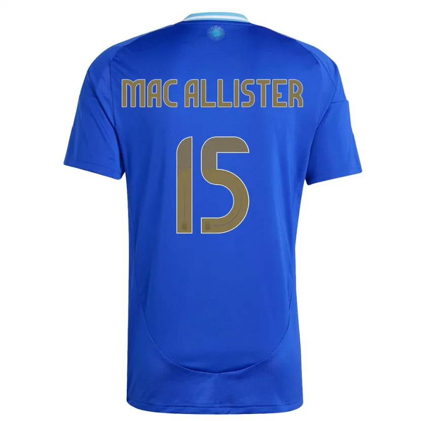 Danxen Kinderen Argentinië Alexis Mac Allister #15 Blauw Uitshirt Uittenue 24-26 T-Shirt