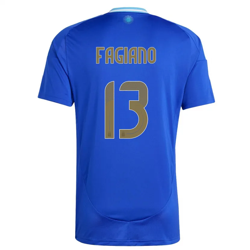 Danxen Kinderen Argentinië Paloma Fagiano #13 Blauw Uitshirt Uittenue 24-26 T-Shirt