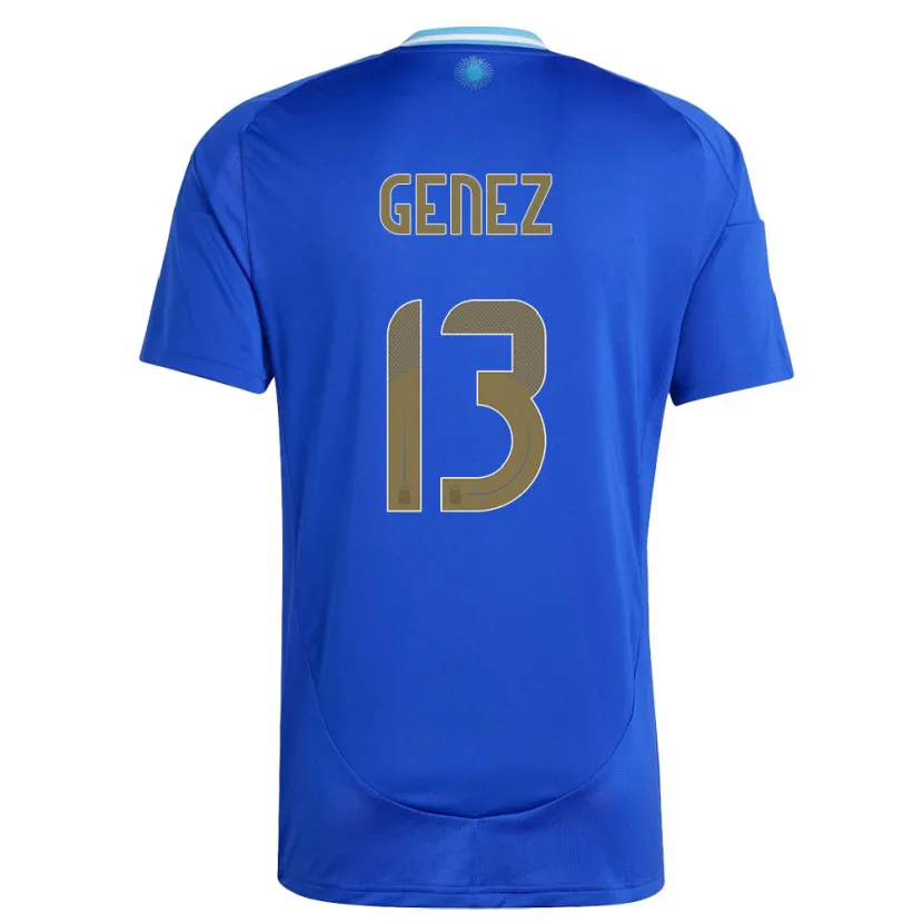 Danxen Kinderen Argentinië Nahuel Genez #13 Blauw Uitshirt Uittenue 24-26 T-Shirt