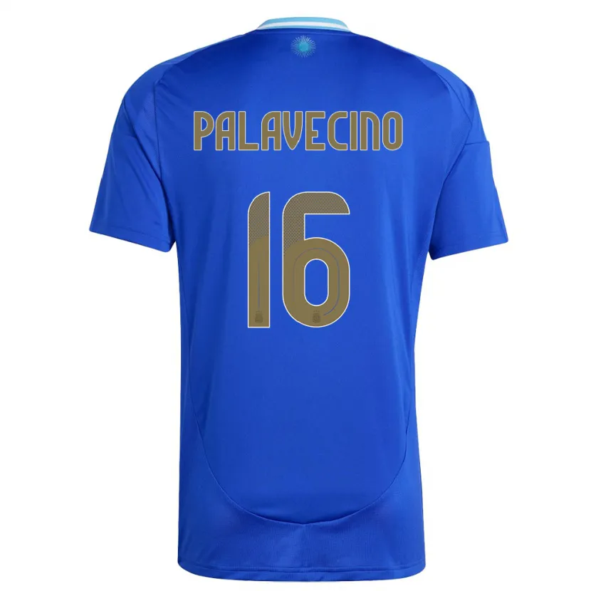 Danxen Kinderen Argentinië Nicolas Palavecino #16 Blauw Uitshirt Uittenue 24-26 T-Shirt