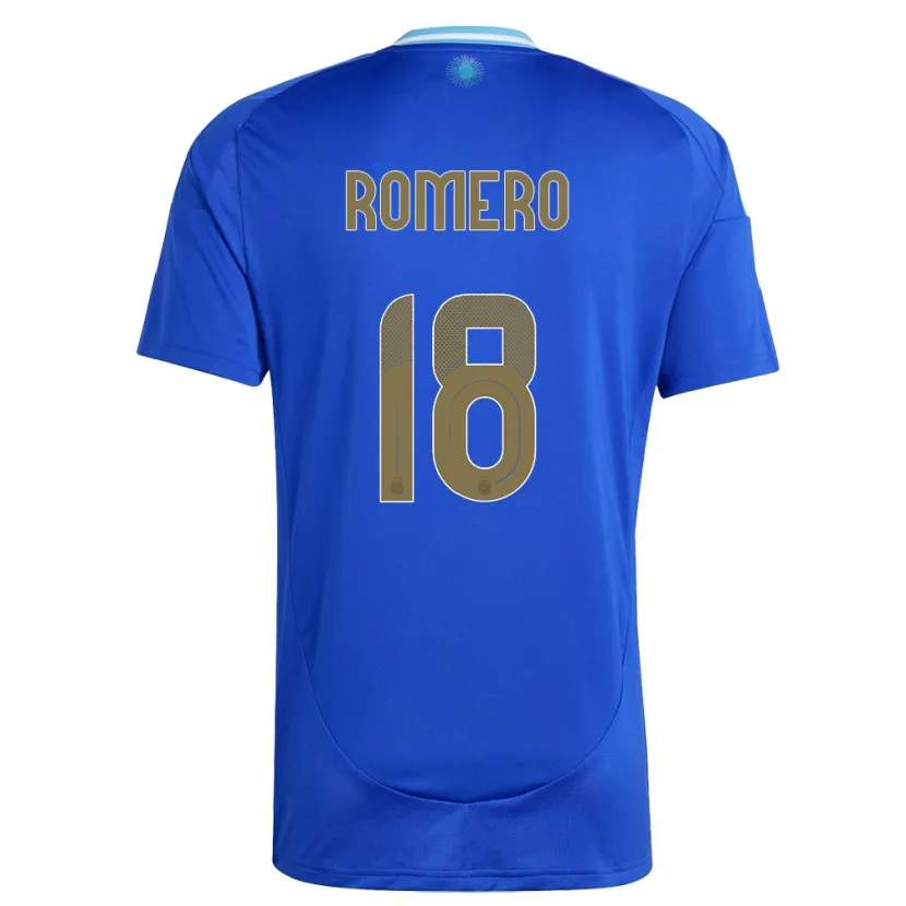 Danxen Kinderen Argentinië Luka Romero #18 Blauw Uitshirt Uittenue 24-26 T-Shirt