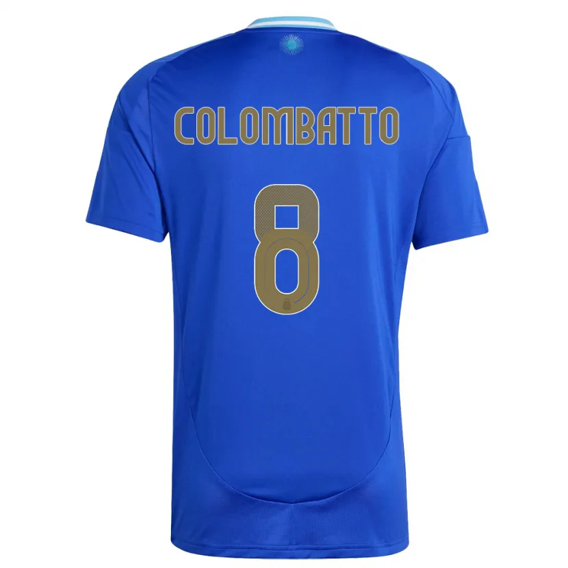 Danxen Kinderen Argentinië Santiago Colombatto #8 Blauw Uitshirt Uittenue 24-26 T-Shirt