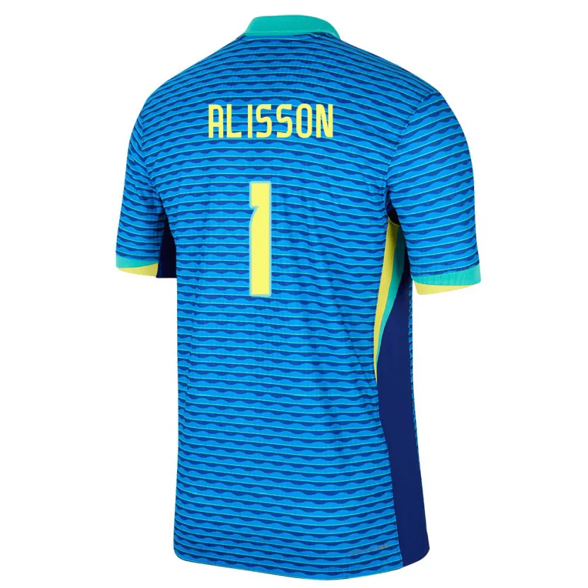 Danxen Kinderen Brazilië Alisson #1 Blauw Uitshirt Uittenue 24-26 T-Shirt