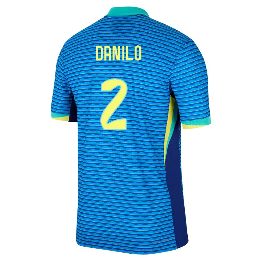 Danxen Kinderen Brazilië Danilo #2 Blauw Uitshirt Uittenue 24-26 T-Shirt
