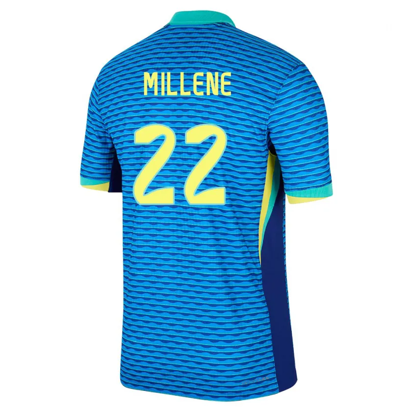 Danxen Kinderen Brazilië Millene #22 Blauw Uitshirt Uittenue 24-26 T-Shirt