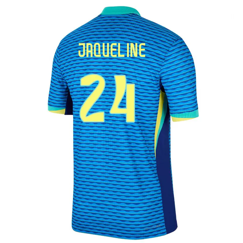 Danxen Kinderen Brazilië Jaqueline #24 Blauw Uitshirt Uittenue 24-26 T-Shirt