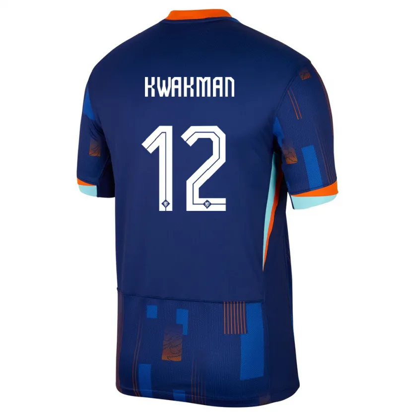 Danxen Kinderen Nederland Dave Kwakman #12 Blauw Uitshirt Uittenue 24-26 T-Shirt