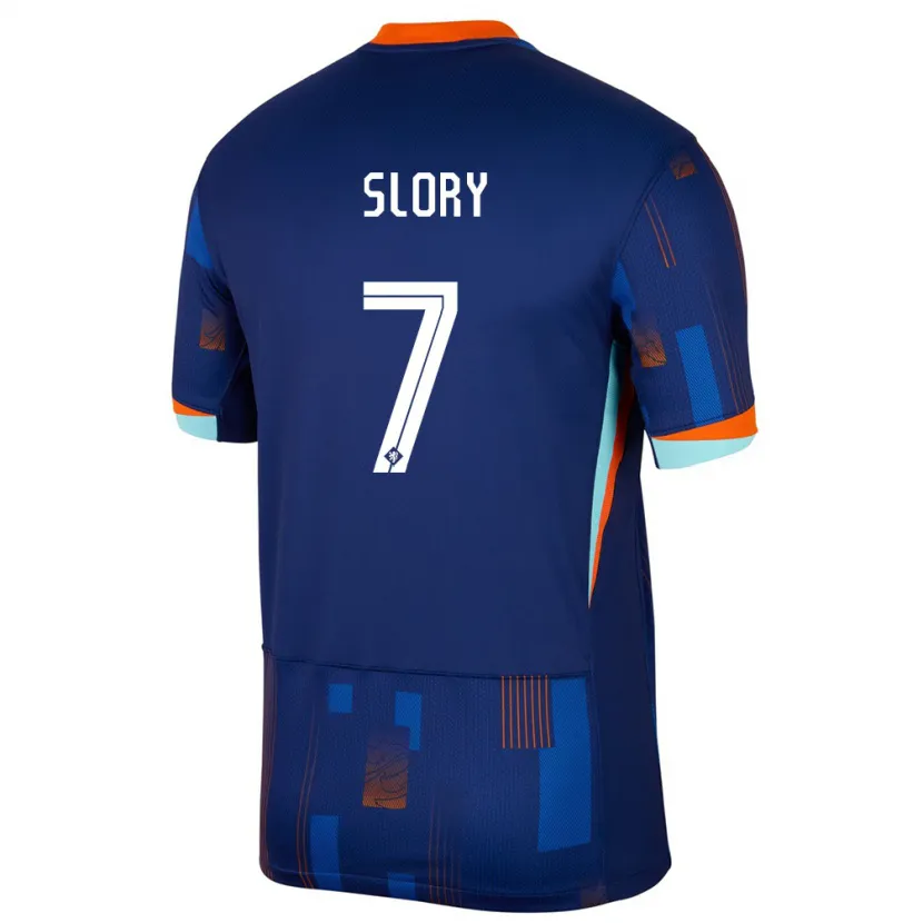 Danxen Kinderen Nederland Jaden Slory #7 Blauw Uitshirt Uittenue 24-26 T-Shirt