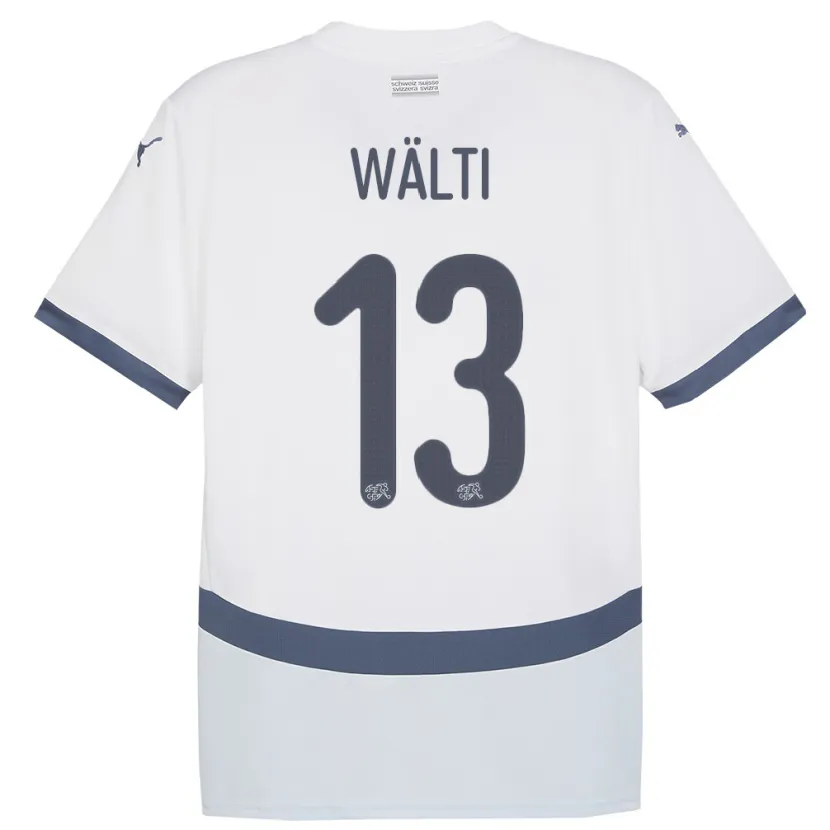 Danxen Kinderen Zwitserland Lia Walti #13 Wit Uitshirt Uittenue 24-26 T-Shirt