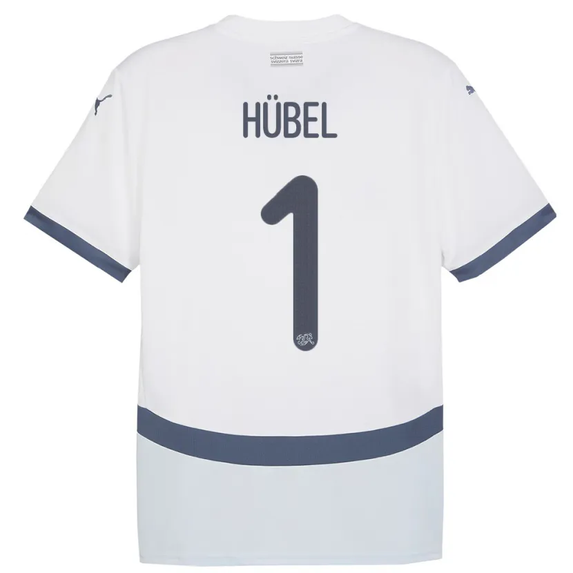 Danxen Kinderen Zwitserland Marvin Hubel #1 Wit Uitshirt Uittenue 24-26 T-Shirt
