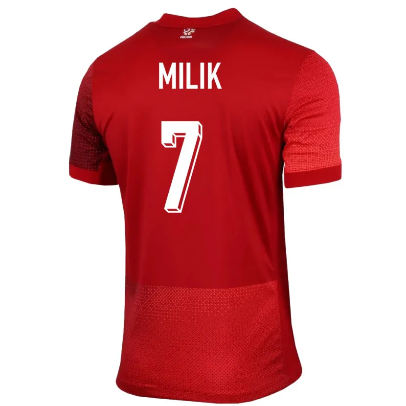 Danxen Kinderen Polen Arkadiusz Milik #7 Rood Uitshirt Uittenue 24-26 T-Shirt