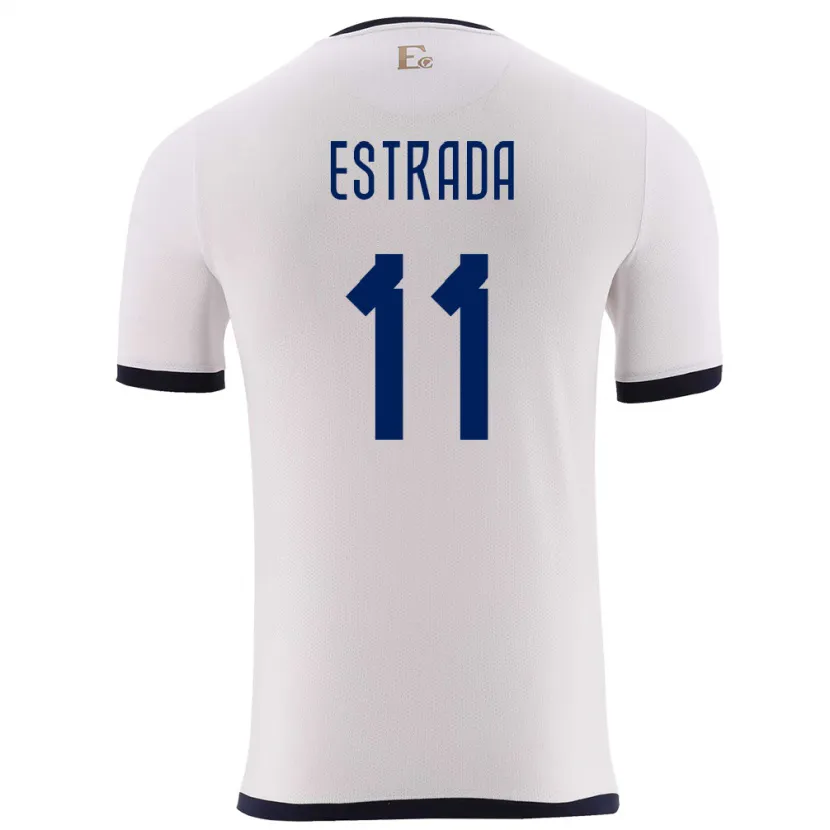 Danxen Kinderen Ecuador Michael Estrada #11 Wit Uitshirt Uittenue 24-26 T-Shirt