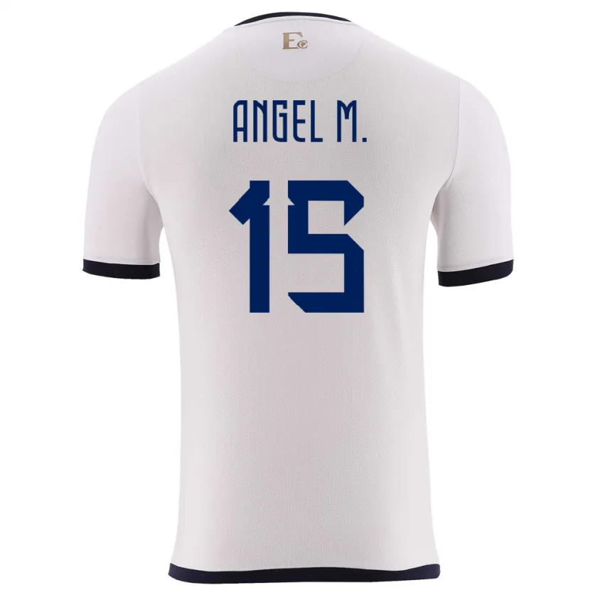 Danxen Kinderen Ecuador Angel Mena #15 Wit Uitshirt Uittenue 24-26 T-Shirt