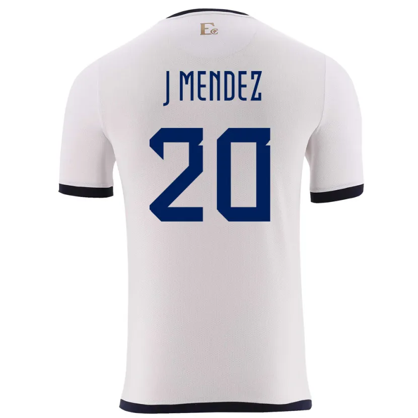 Danxen Kinderen Ecuador Jhegson Mendez #20 Wit Uitshirt Uittenue 24-26 T-Shirt