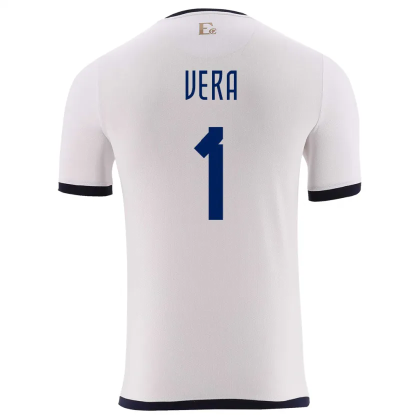 Danxen Kinderen Ecuador Andrea Vera #1 Wit Uitshirt Uittenue 24-26 T-Shirt