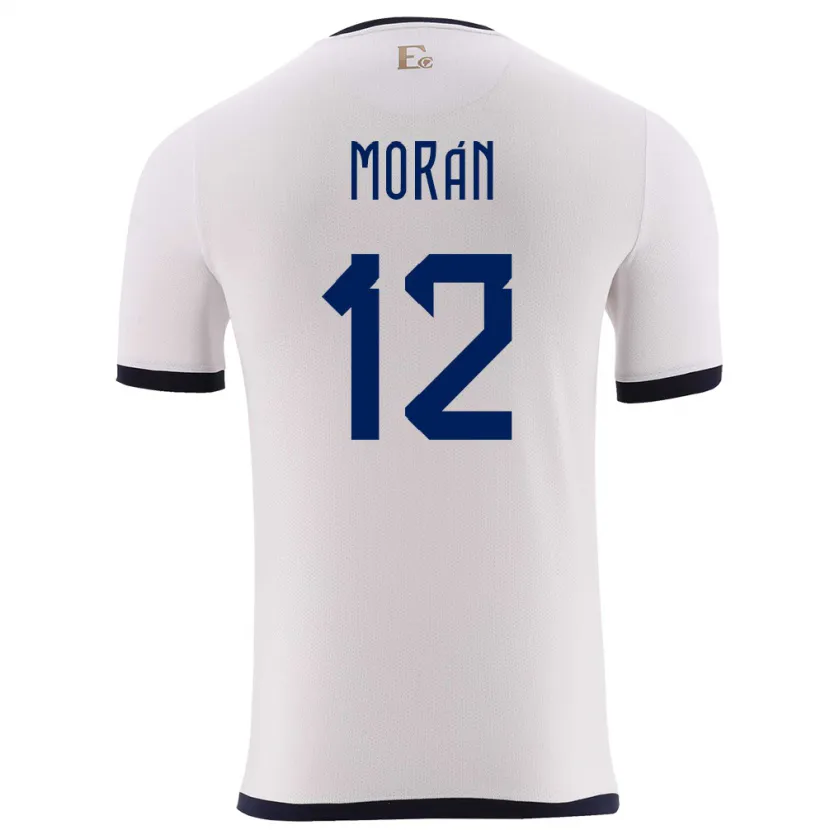 Danxen Kinderen Ecuador Andrea Moran #12 Wit Uitshirt Uittenue 24-26 T-Shirt