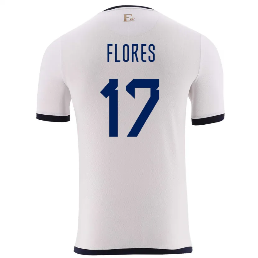 Danxen Kinderen Ecuador Karen Flores #17 Wit Uitshirt Uittenue 24-26 T-Shirt