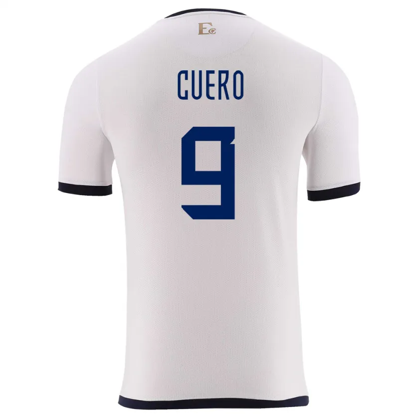 Danxen Kinderen Ecuador Justin Cuero #9 Wit Uitshirt Uittenue 24-26 T-Shirt