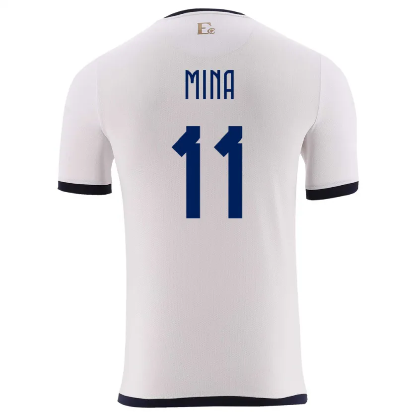 Danxen Kinderen Ecuador Ariel Mina #11 Wit Uitshirt Uittenue 24-26 T-Shirt