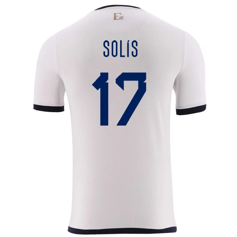 Danxen Kinderen Ecuador Mathias Solis #17 Wit Uitshirt Uittenue 24-26 T-Shirt