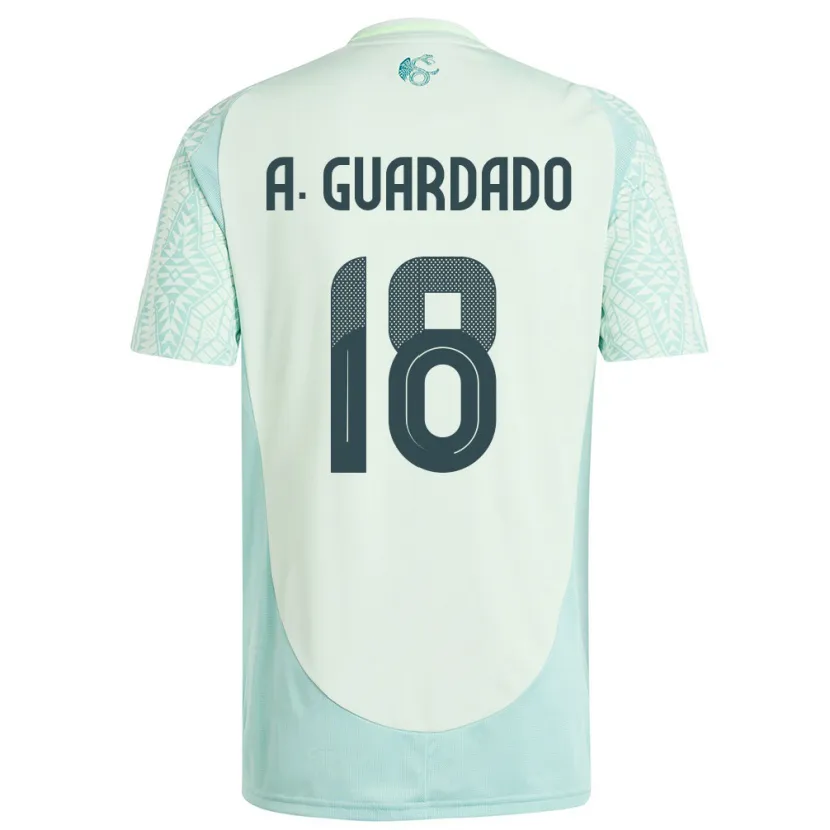 Danxen Kinderen Mexico Andres Guardado #18 Linnen Groen Uitshirt Uittenue 24-26 T-Shirt