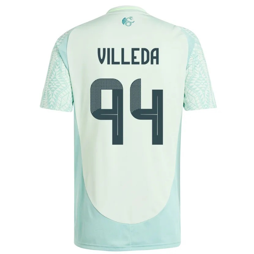 Danxen Kinderen Mexico Melany Villeda #94 Linnen Groen Uitshirt Uittenue 24-26 T-Shirt