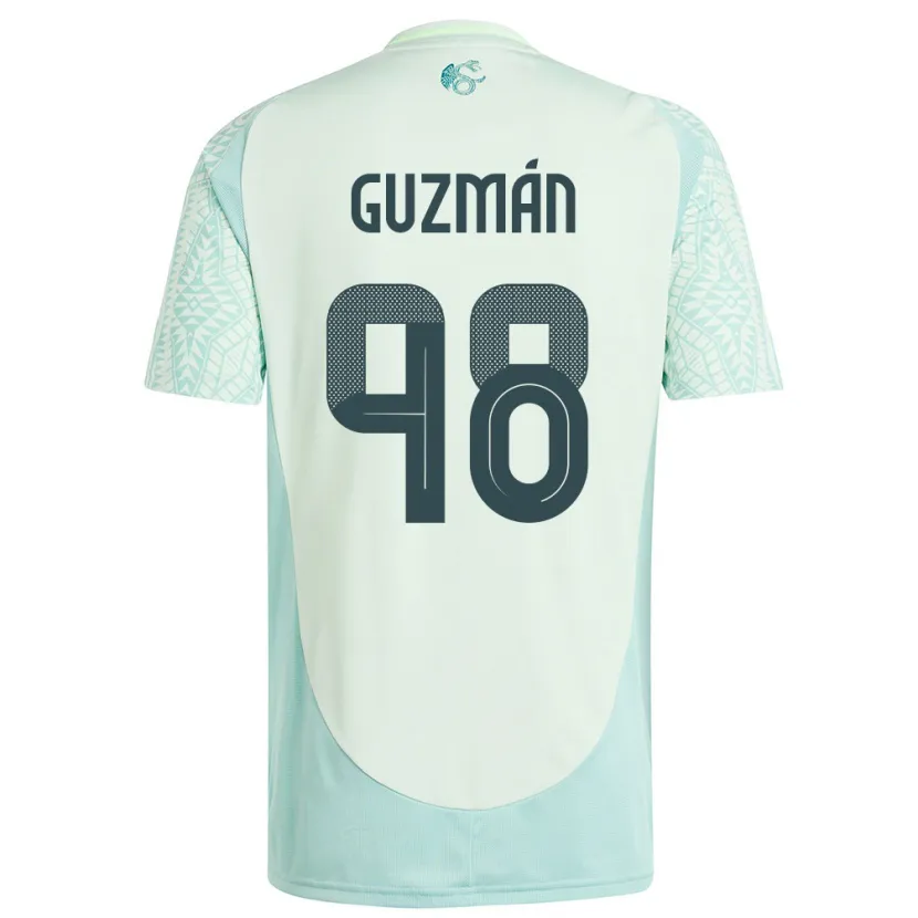 Danxen Kinderen Mexico Kinberly Guzman #98 Linnen Groen Uitshirt Uittenue 24-26 T-Shirt