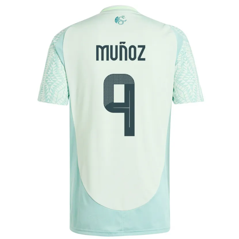 Danxen Kinderen Mexico Santiago Munoz #9 Linnen Groen Uitshirt Uittenue 24-26 T-Shirt