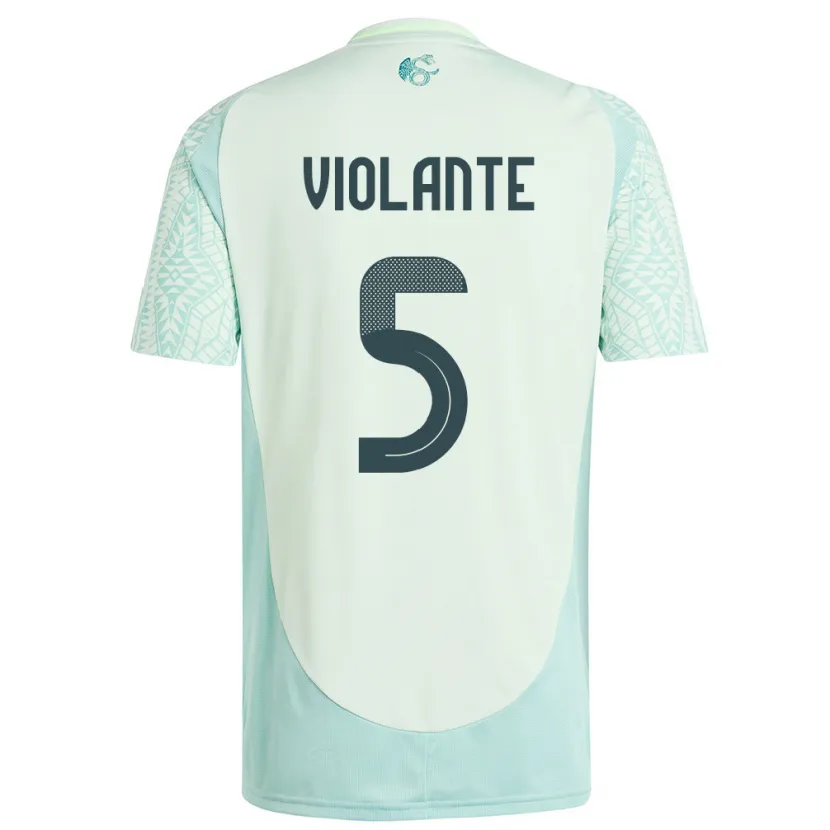Danxen Kinderen Mexico Isaias Violante #5 Linnen Groen Uitshirt Uittenue 24-26 T-Shirt
